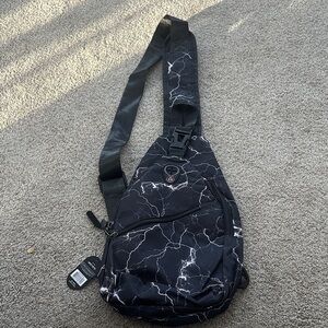 WestEnd Stylish Black and White Sling Bag